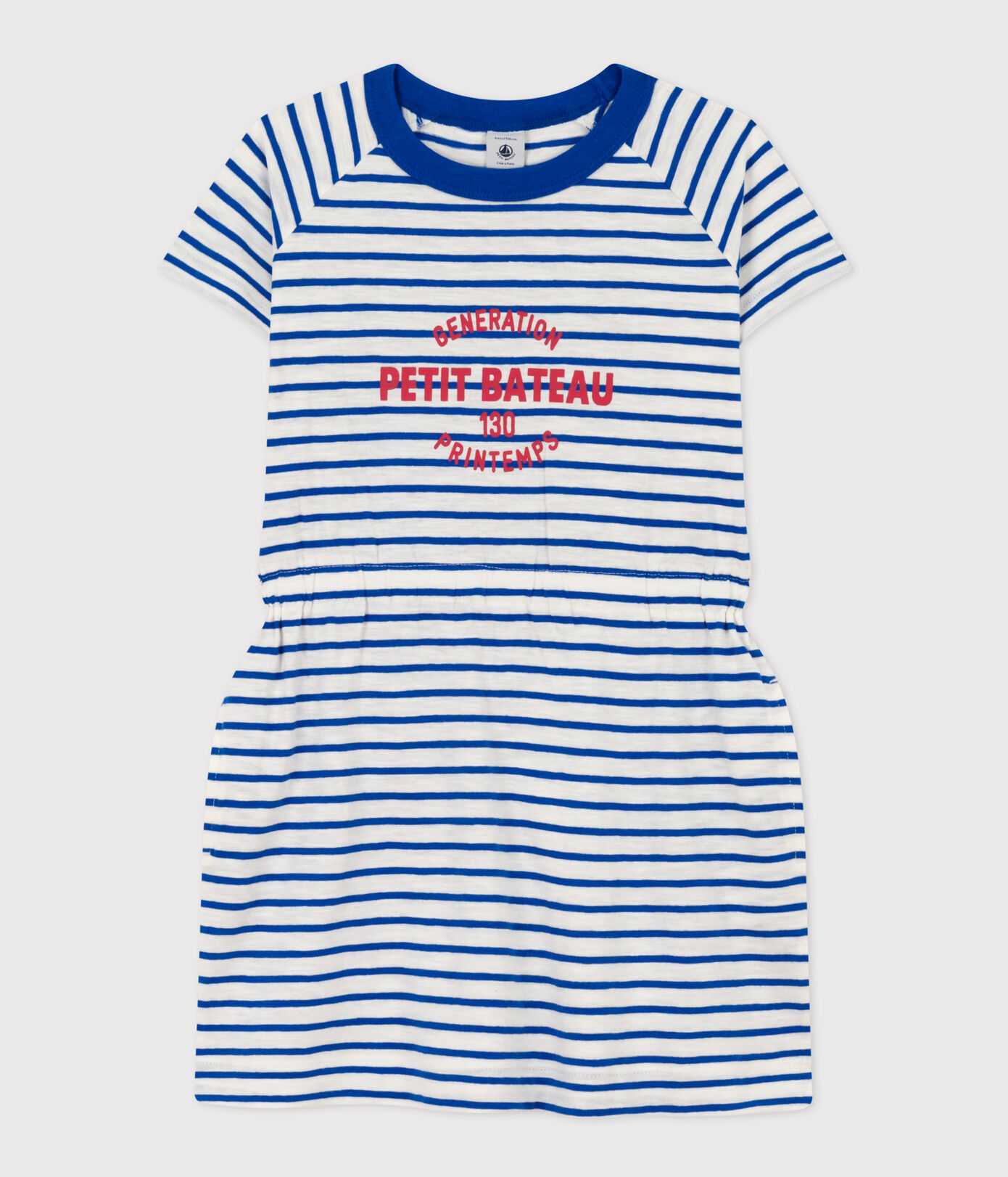 Robe rayée en jersey flammé enfant fille
