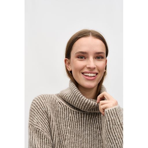 mbyM Kemina-M Striktrøje, Taupe Oat Stripe, S/M