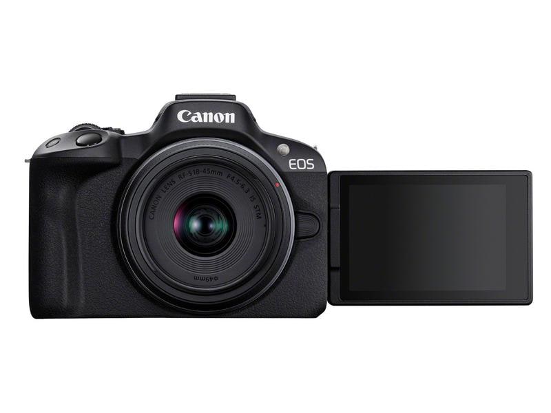 Canon Fotokamera EOS R50 Kit RF-S 18-45 Schwarz Perfekte Einstieg in die EOS R Reihe für aktive Content Creator