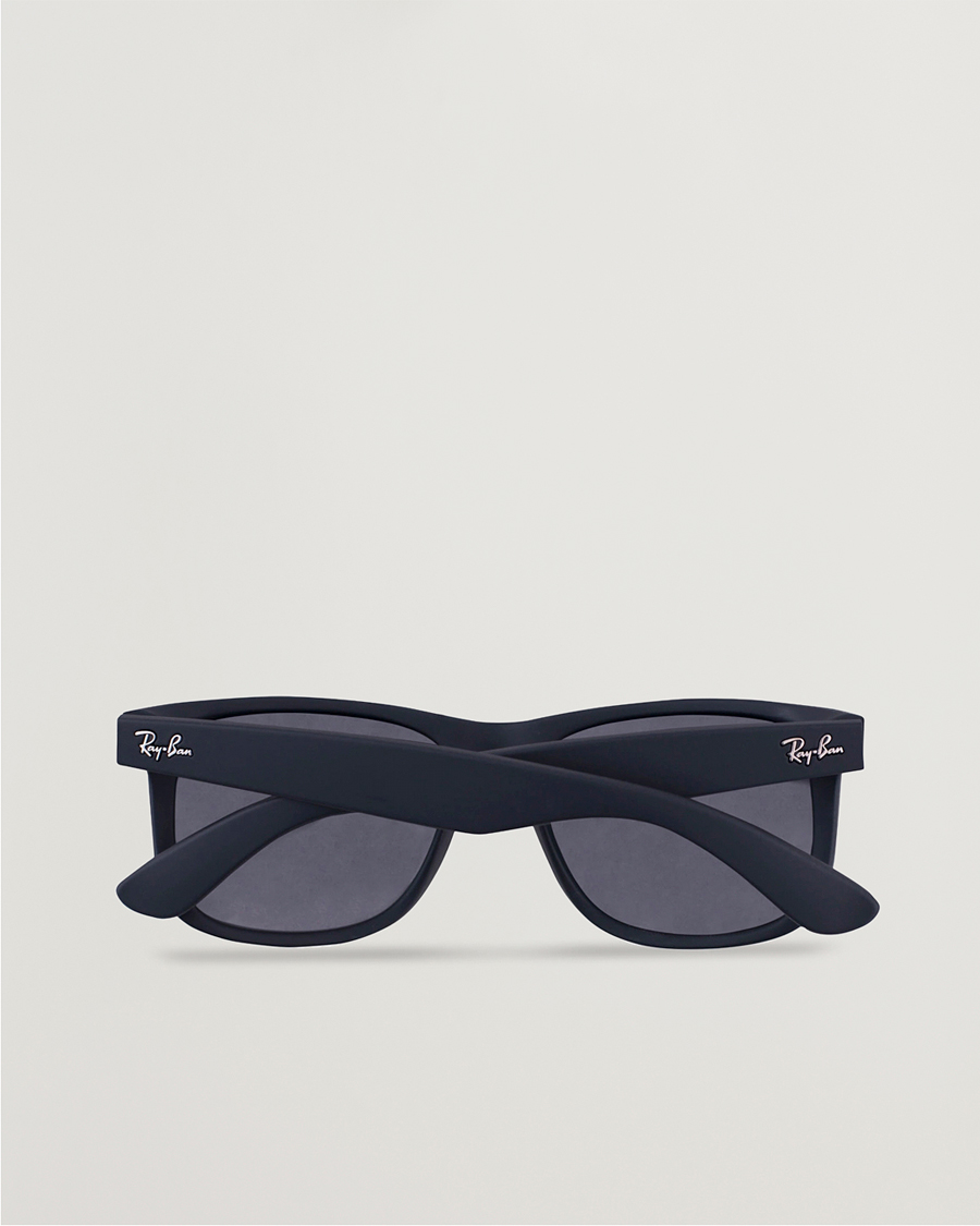 Ray-Ban 0RB4165 Justin Polarized Wayfarer Sunglasses Black/Grey