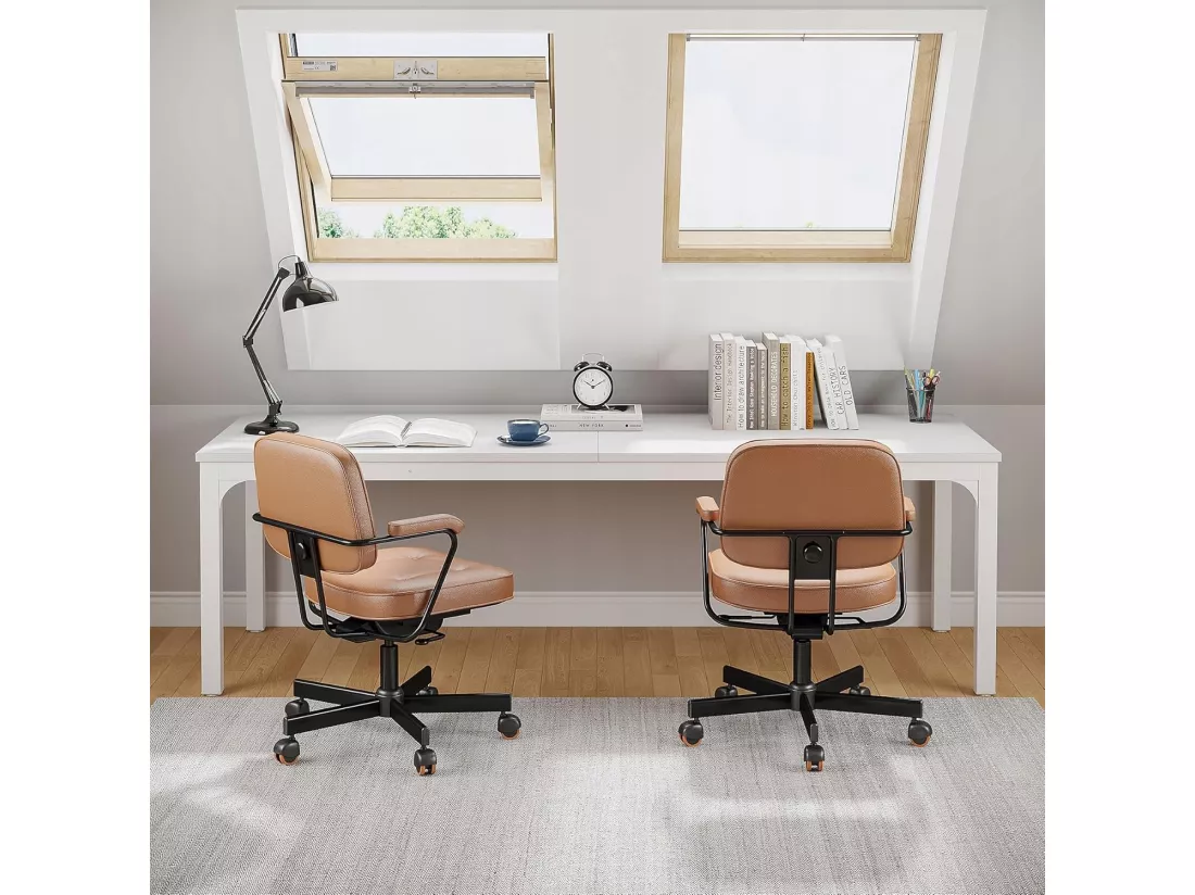 Tribesigns Bureau d'ordinateur, 200 x 70 x 75 cm, Bureau pour étudiants et Travailleurs, Bureau Double Longue Table d'ordinateur Bureau pour Bureau d'étude, Blanc