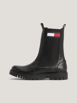 Botas Chelsea de cano alto em couro