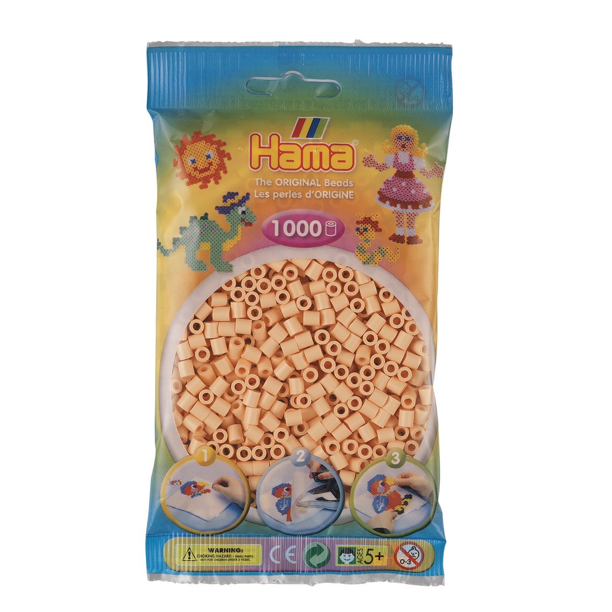 Sachet 1000 perles midi pêche