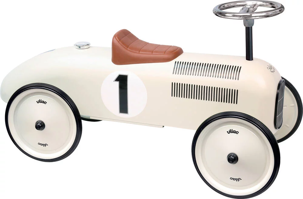PORTEUR VOITURE VINTAGE BLANC CREME