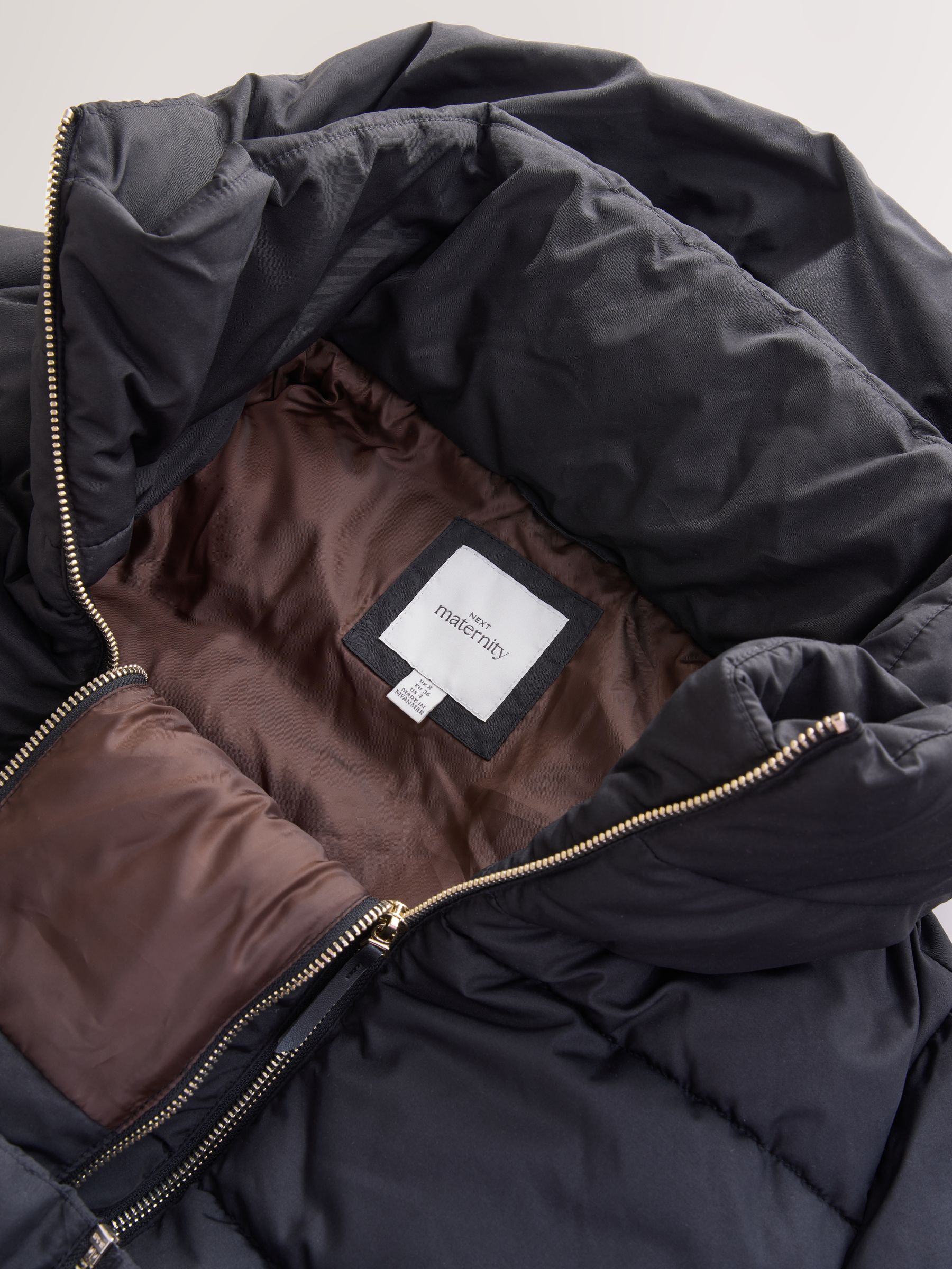 Zwart - Maternity Shower Resistant Coat