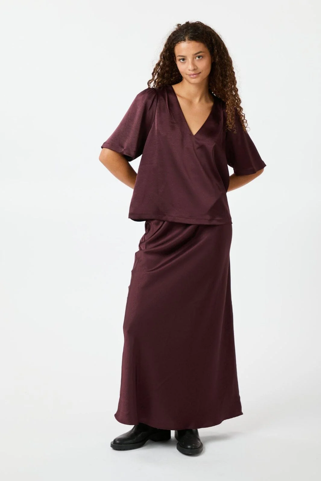 Neo Noir Largo Heavy Sateen Blouse 160108