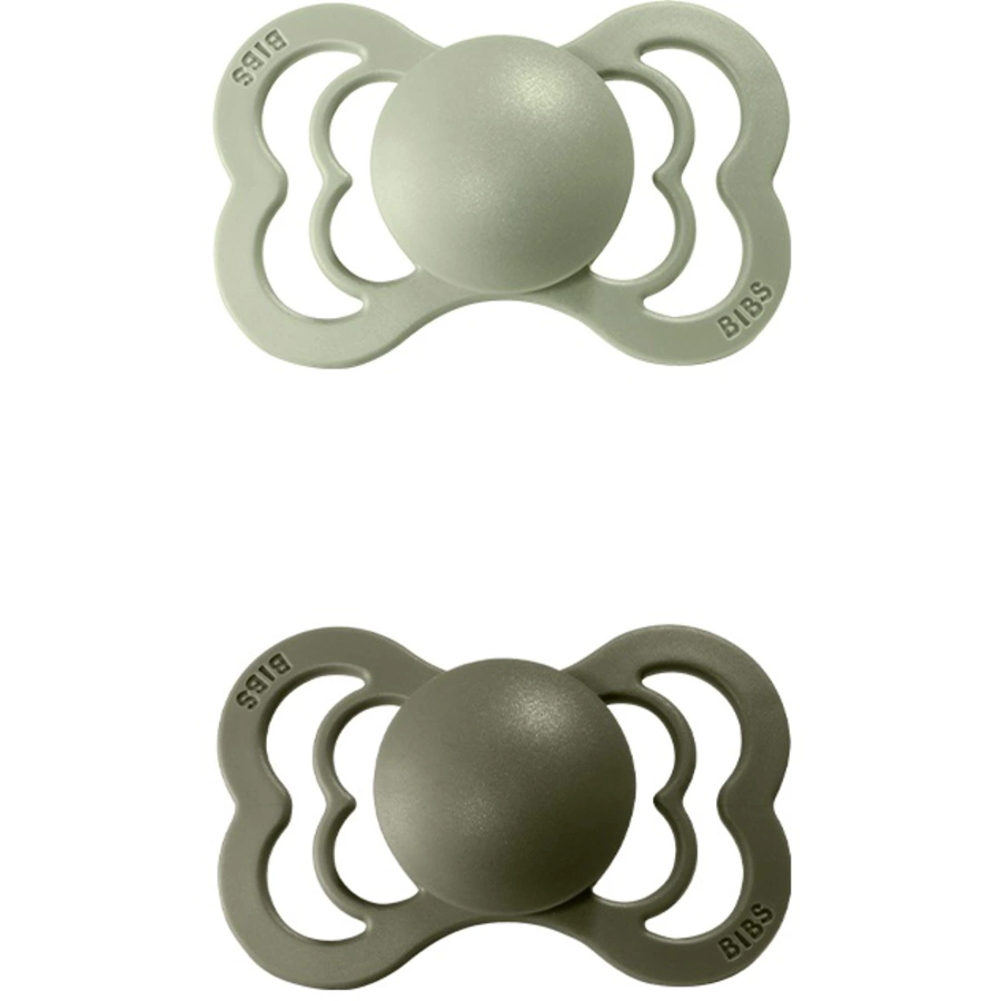 BIBS® Schnuller Supreme Sage  Hunter Green Latex 0-6 Monate, 2 Stk.