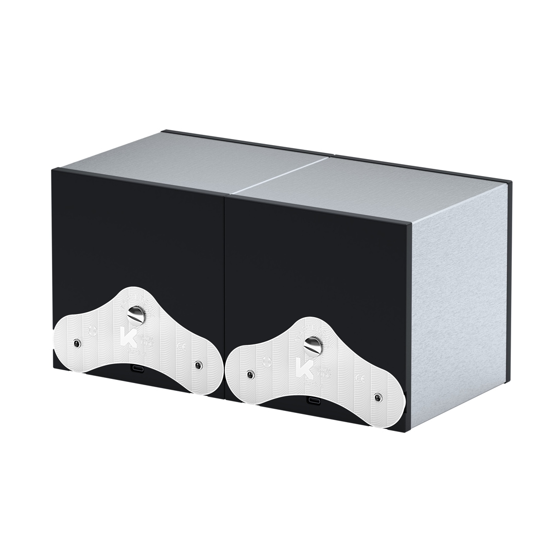 SwissKubik Masterbox Gebürstetes Aluminium - 2 Uhren