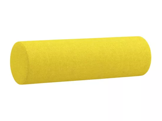 Ensemble de canapés 3 pièces avec coussins jaune clair tissu