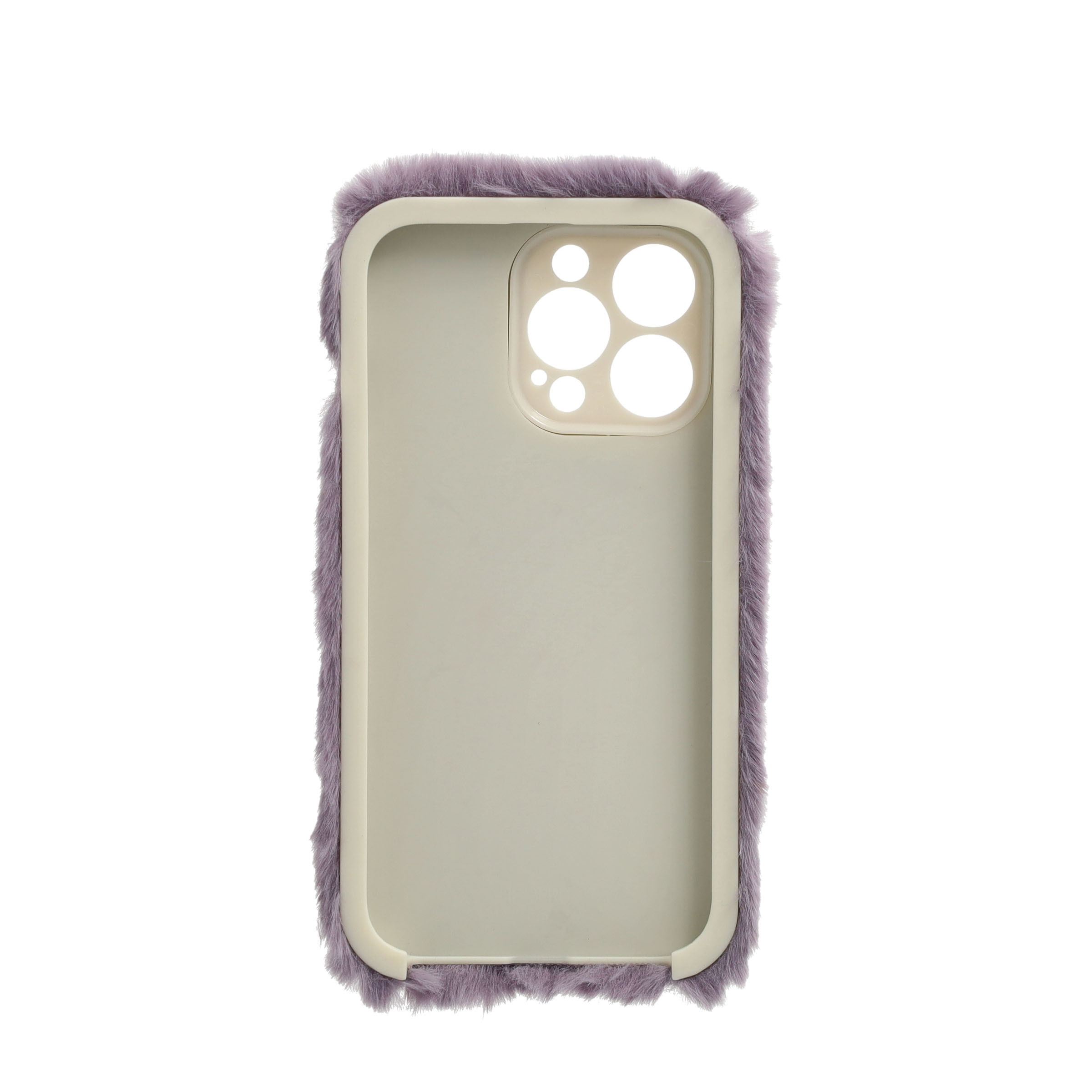 iPhone 13 Pro Gummi Plüsch Case Hülle mit Kameraschutz - Lila