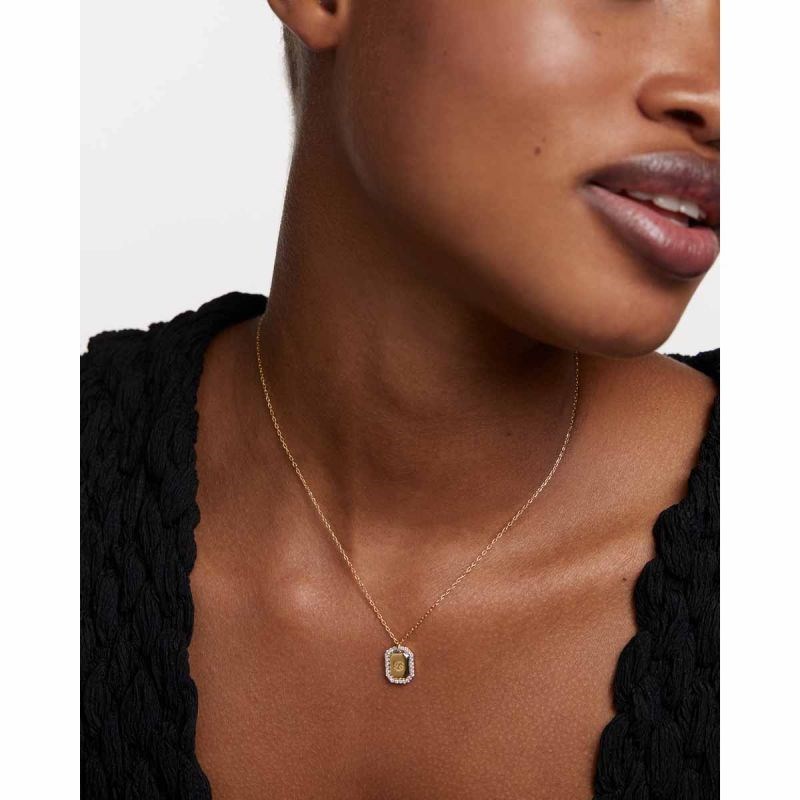 PDPAOLA Collier zodiaque en argent plaqué or - Cancer - CO01-571-U