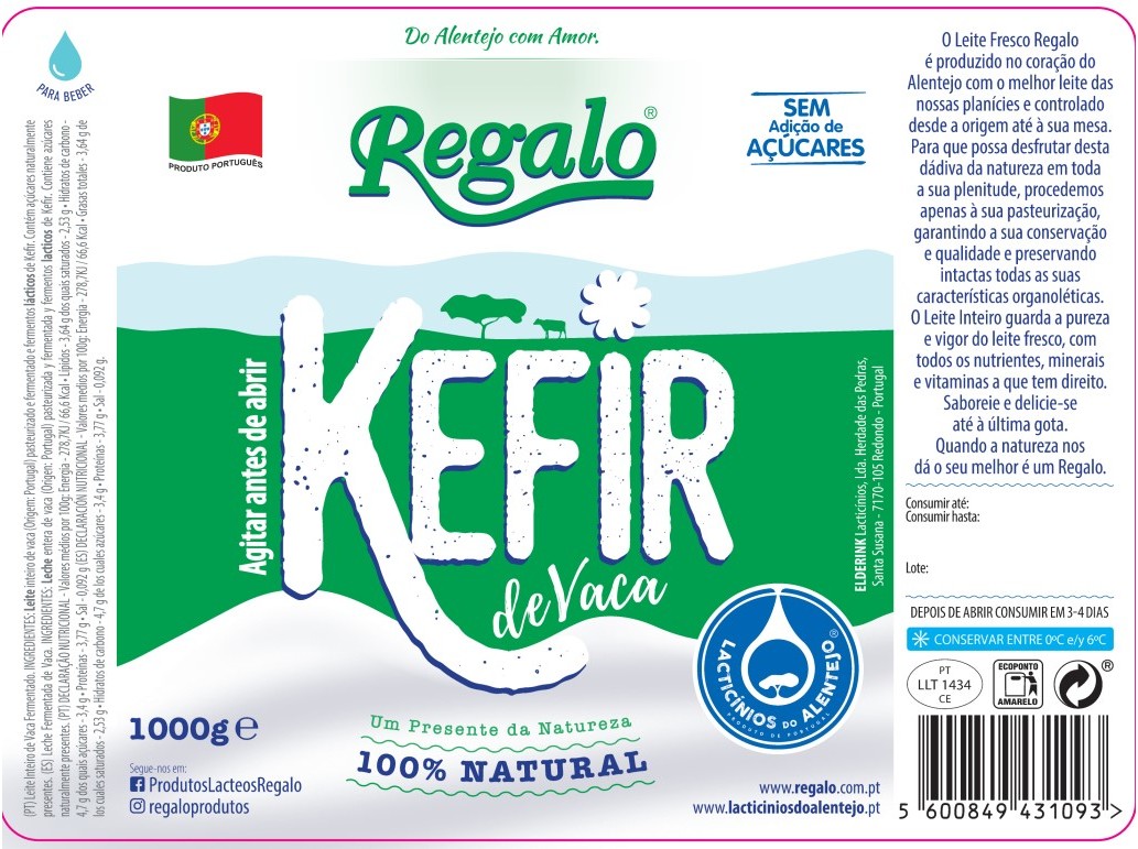 KEFIR REGALO NATURAL 1KG