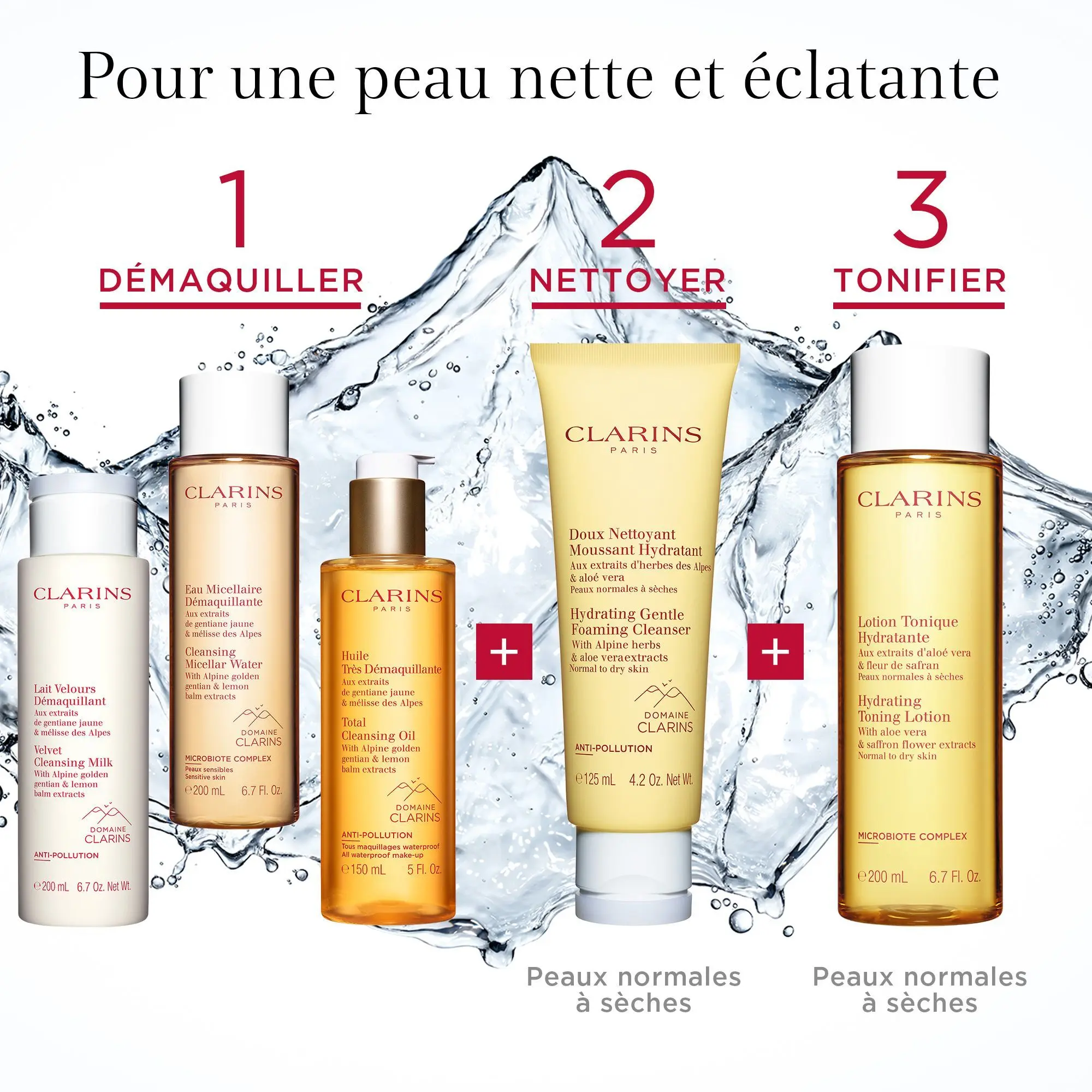 Clarins - Doux Nettoyant Moussant Hydratant Peaux normales à sèches- Visage