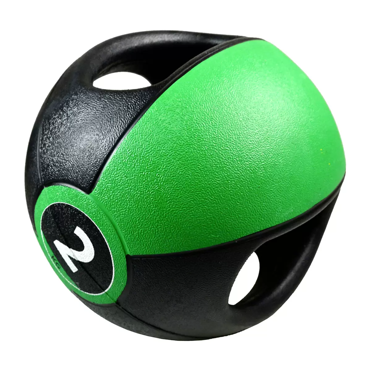 Medizinball mit Griffen Pure2Improve grün,schwarz