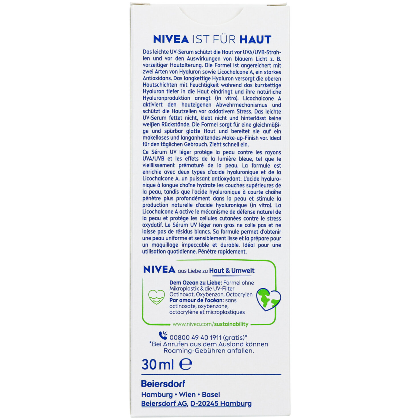 Nivea UV Face 2in1 Primer Daily UV Serum LSF 50+