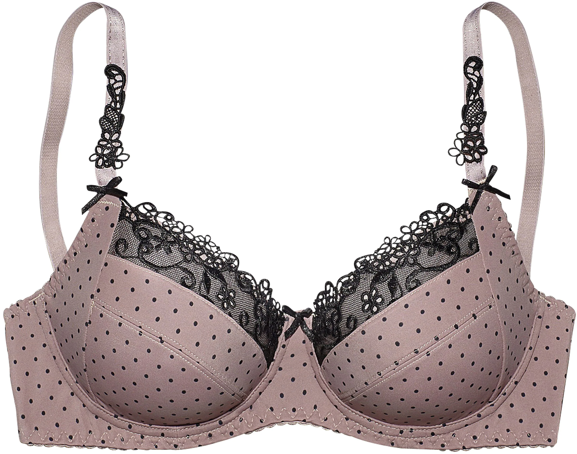 Nuance Bügel-BH in taupe-schwarz