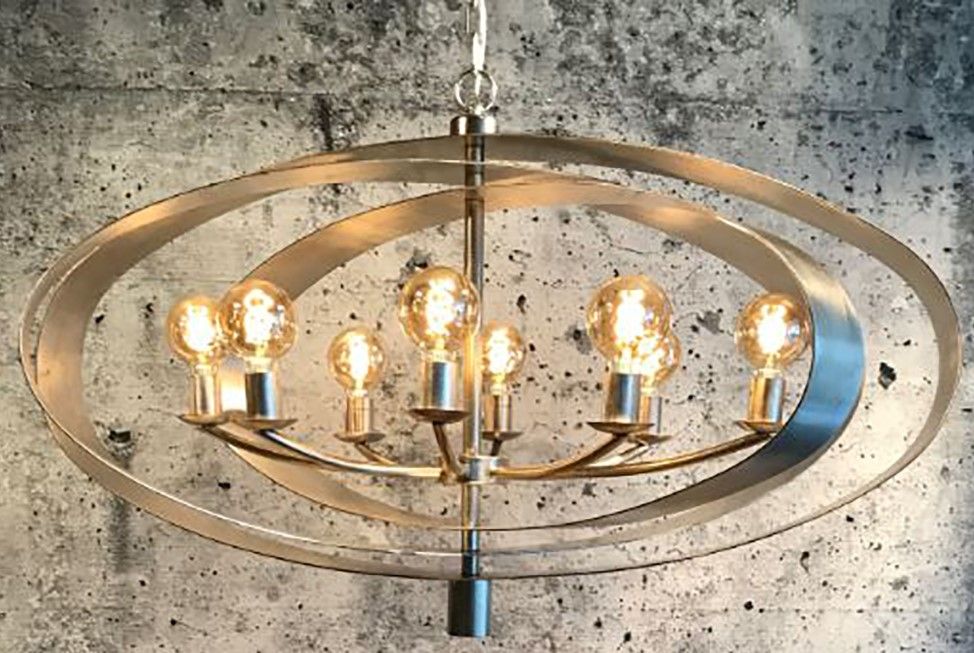 Hanglamp - zilver | LB019-8+1 Malibu  | Leclercq & BouwmanB120 x D65 cm