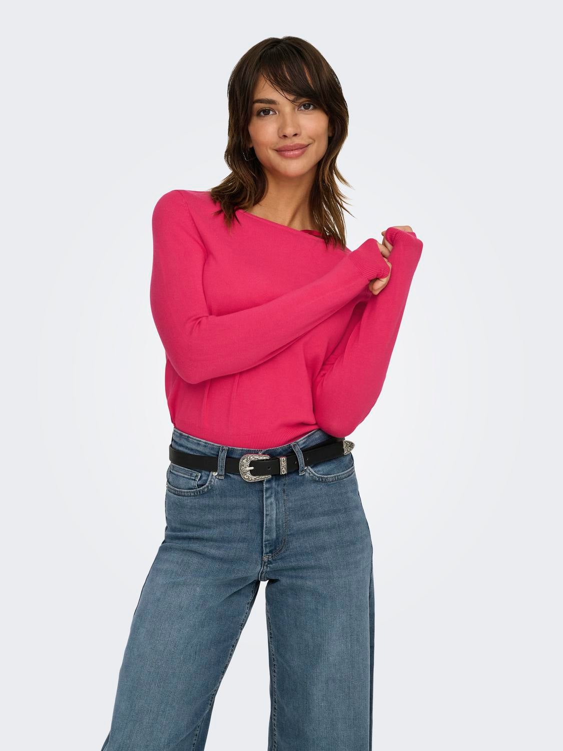 ONLVENICE Strickpullover Raspberry