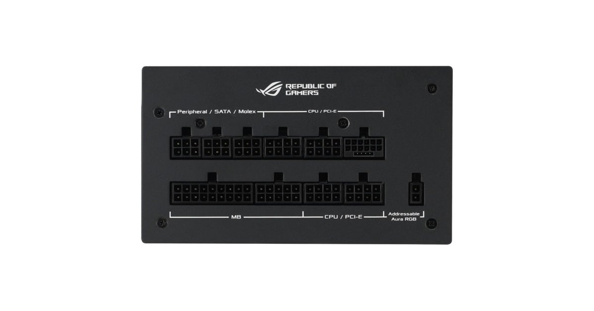 ASUSROG STRIX Gold Aura Edition modulaire 1200 watt voeding   (Zwart, 1x 12VHPWR, 4x PCIe)