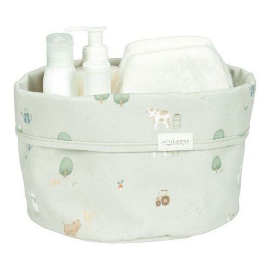 Little Farm Panier de commode rond   Vert        de               Little Dutch