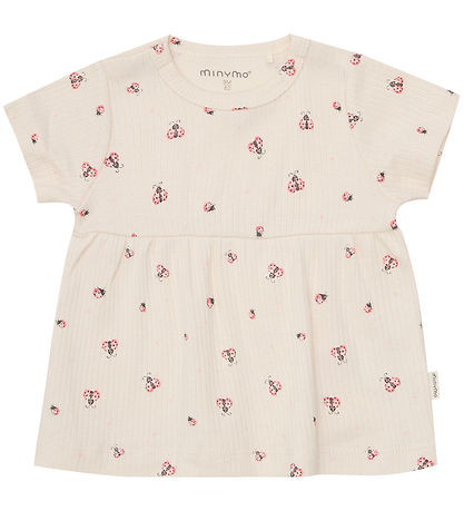 Minymo Shorts Set - Shorts/T-Shirt - Rib - White Swan