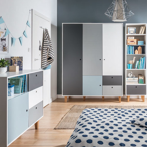 Commode Gris / Bleu Chambre Concept - VOX
