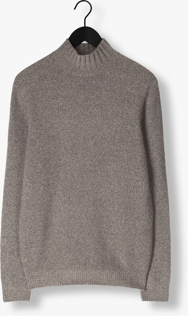 grijze profuomo coltrui pullover mock neck boiled wool