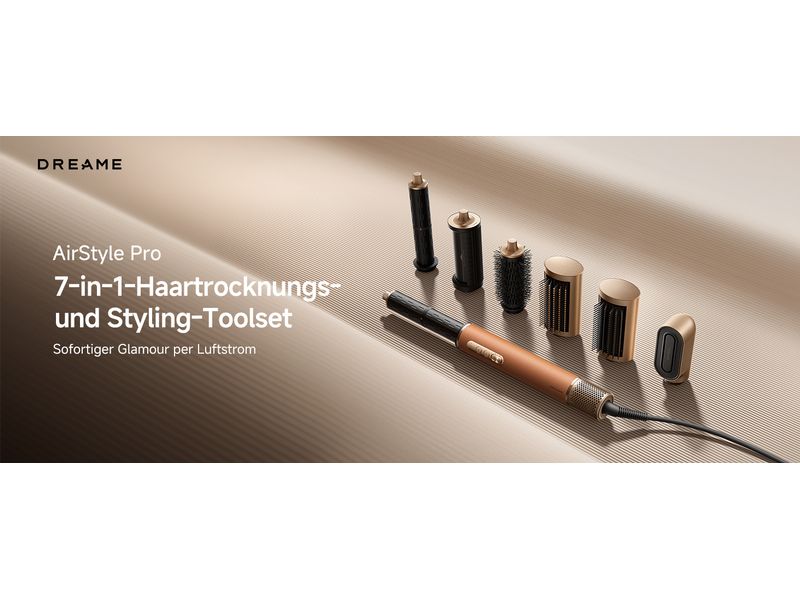 Dreame Lockenstab AirStyle Pro 7-in-1-Haartrockner-Friseurwerkzeug-Set