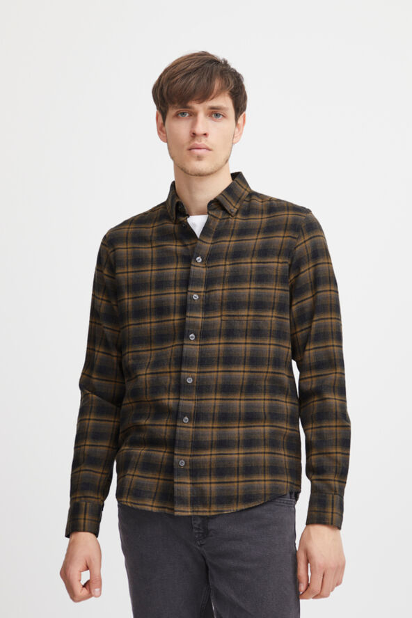 Casual Friday CFANTON LS BD shadow checked shirt Breen melange