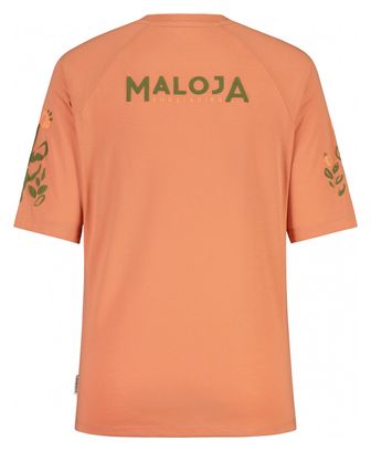 Maillot Manches Courtes Femme Maloja HolunderM. Rosewood Orange