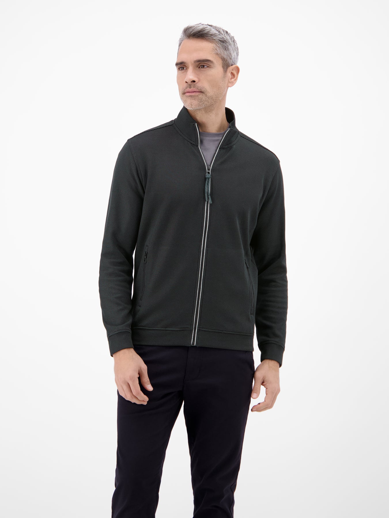 Sweatjacke aus Baumwollmischgewebe