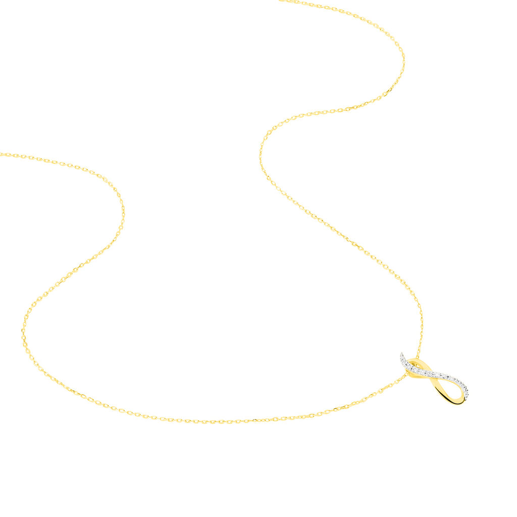 Collier Entrelace Or Jaune Diamant
