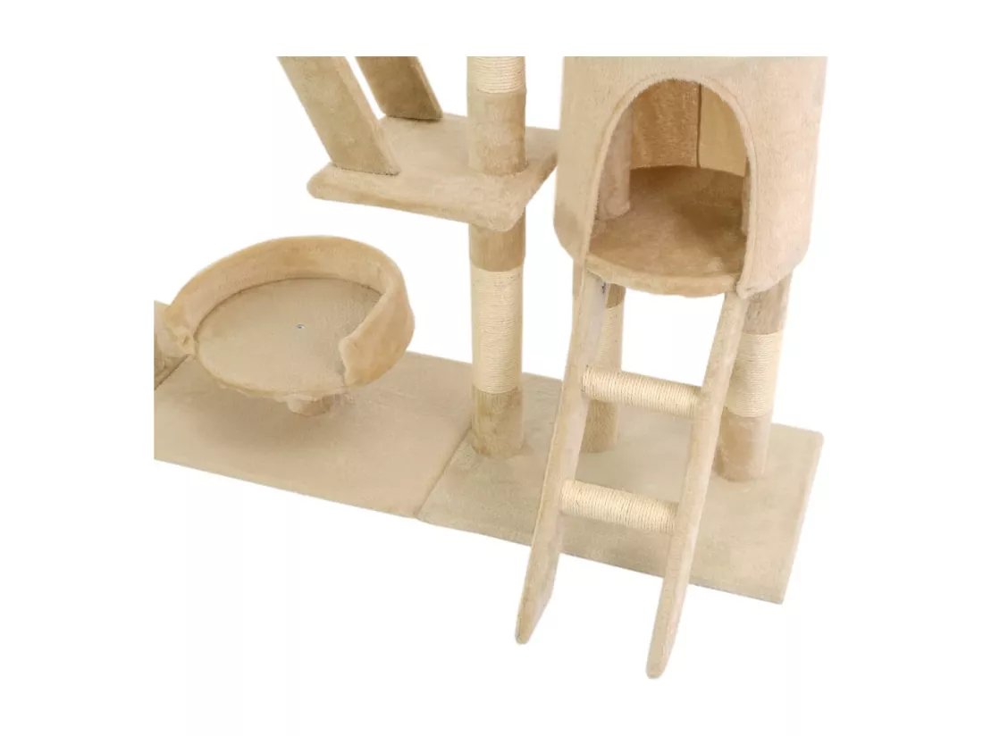 Arbre à chat avec griffoirs en sisal 230-250 cm Beige