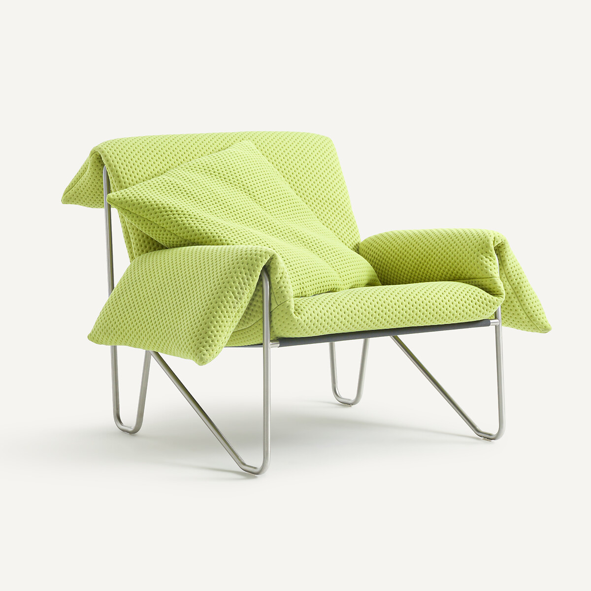 OTTO STUDIO PARA AM.PM<br>Poltrona Nomad em tecido acolchoado e aço