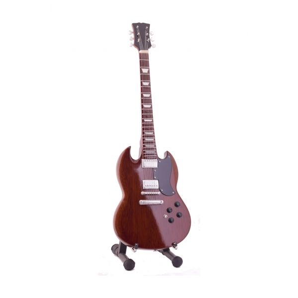 Merchandising Miniatura de Guitarra Tipo Gibson Sg Angus Young Natural