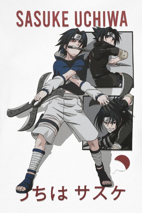 Sasuke Uchiwa - Attack | Naruto T-Shirt Manches courtes