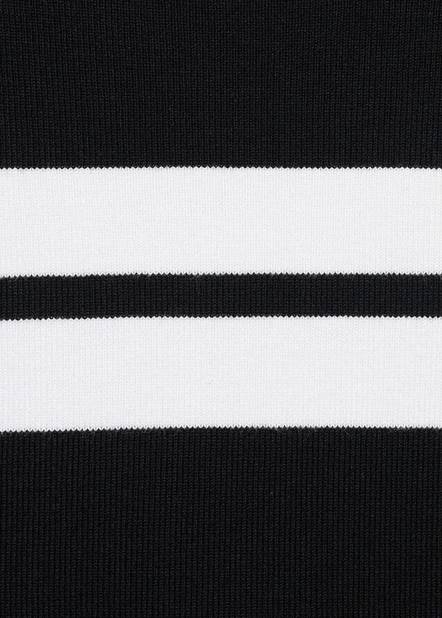 MANGO Striped knit sweater Black