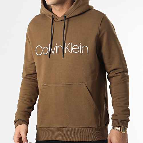 Sweat Capuche Cotton Logo 7033 Marron