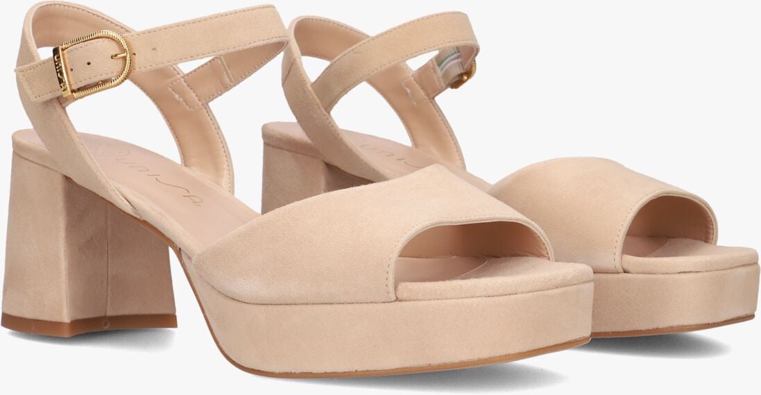 beige unisa sandalen met hak ney