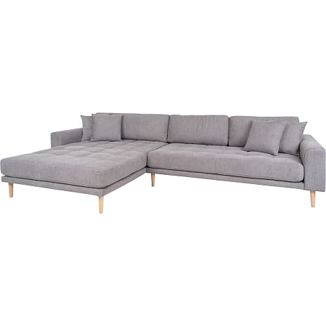 Lido sofa med venstrevendt chaiselong - lysegrå