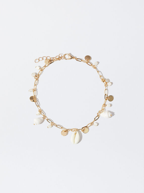 Pulsera Tobillera Concha - Branco