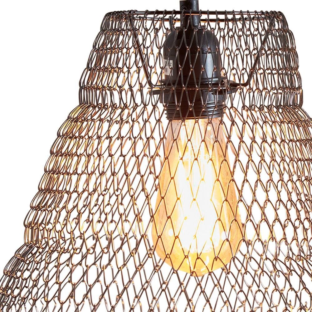 Lampadaire avec suspension filaire métal noir