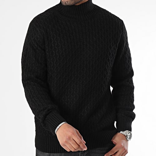 Pull Col Montant Cozy Noir