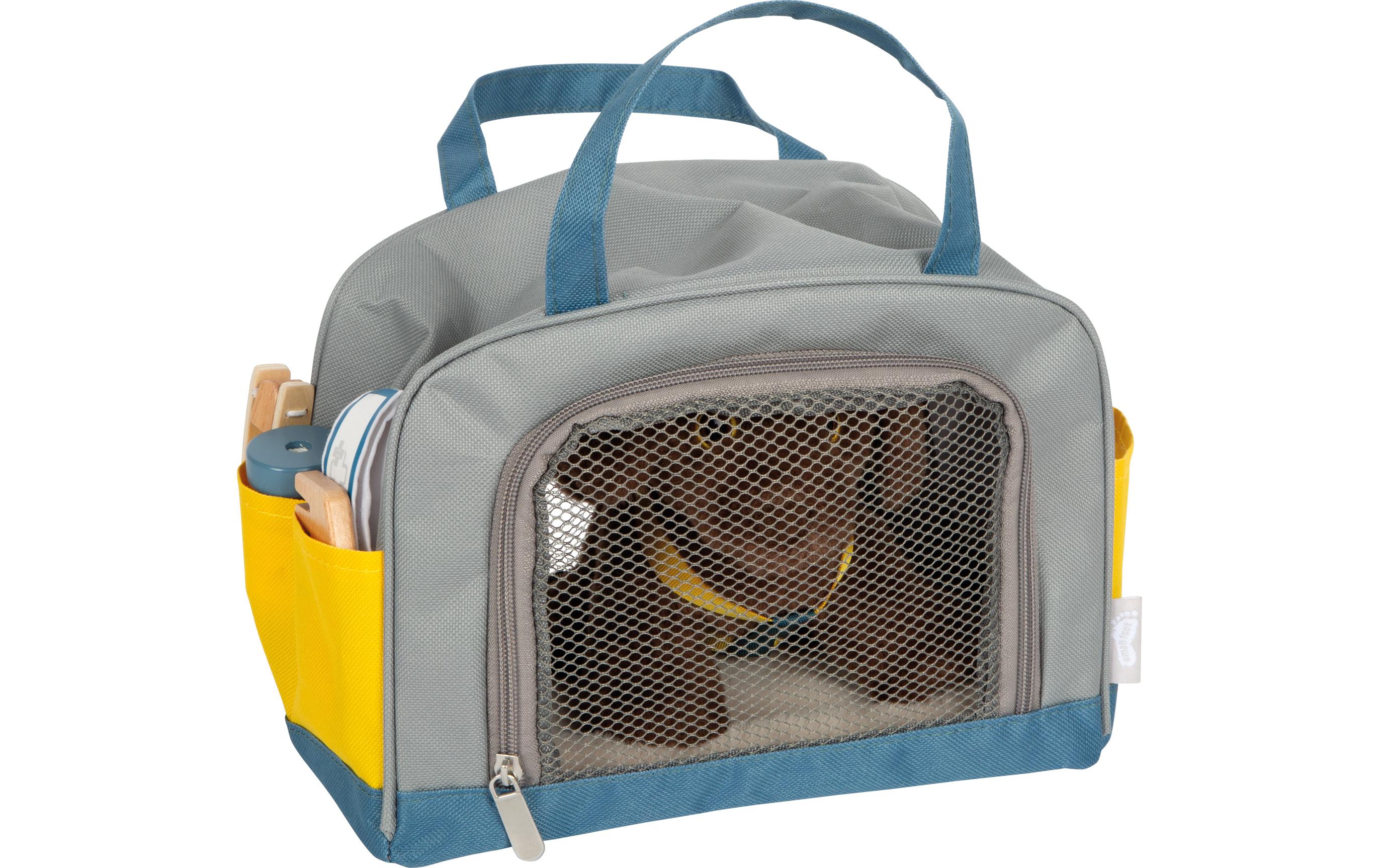 Hund mit Tasche und Pflege-SetPlüschhund mit Transporttasche und Pflegezubehör