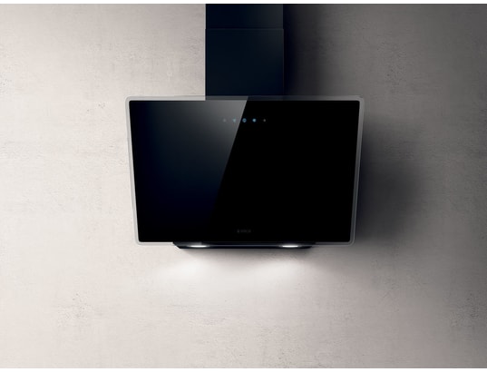 ELICA - Hotte decorative murale SHIRE BK/A/60 Inclinée Verre Noire 60 cm