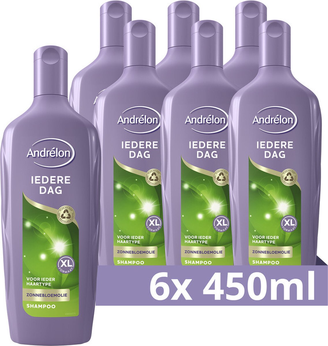 6x Andrelon Shampoo Iedere Dag XL Formaat (450 ml)