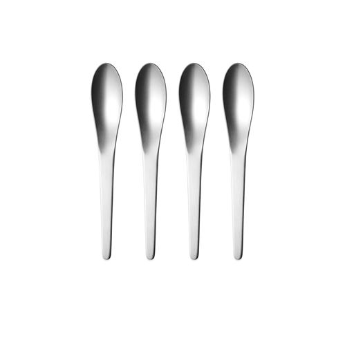 Georg Jensen Arne Jacobsen Stor Teske, Mat Stål, 4 Dele