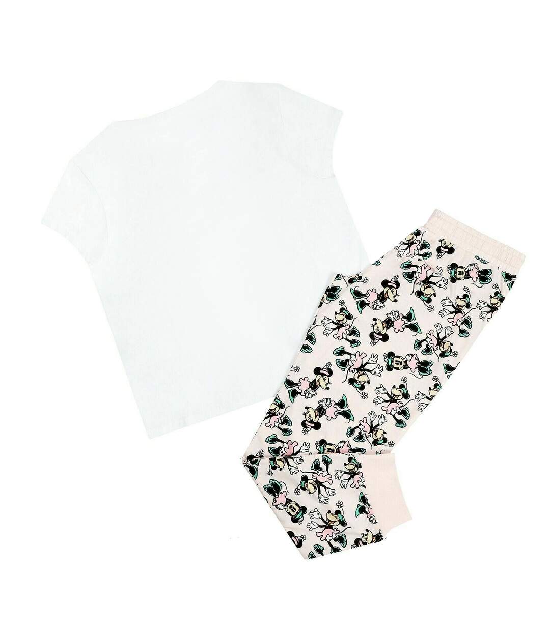 Disney - Ensemble de pyjama long GOOD VIBES - Femme (Blanc / Rose / Bleu) - UTTV571