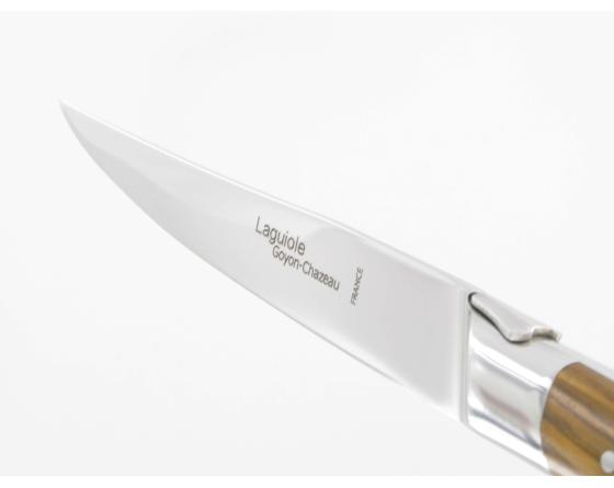Laguiole moderne 6 Bois Différents - coffret de 6 pièces Couteaux Table par Goyon Chazeau