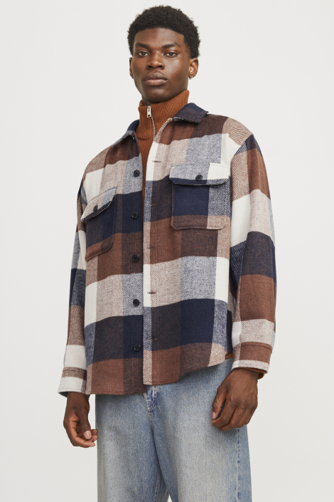 Jack & Jones beige heren overhemd